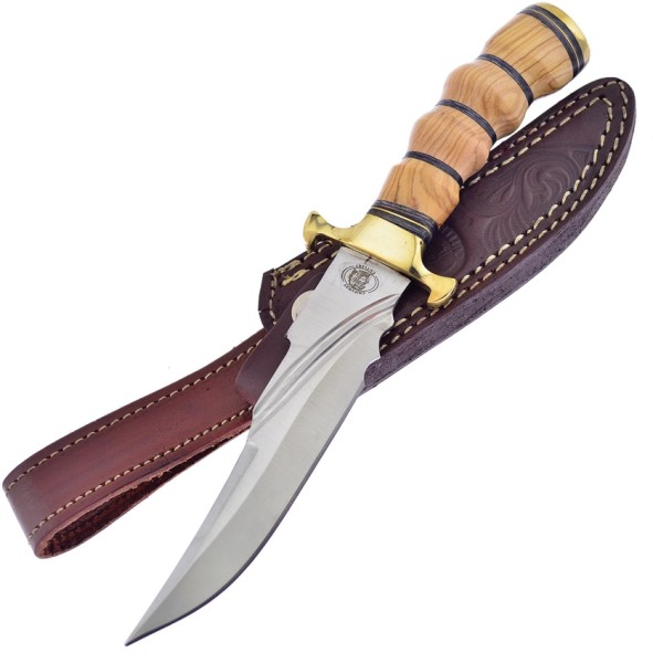 Frost Cutlery Outdoormesser Fixed Blade Olive Wood