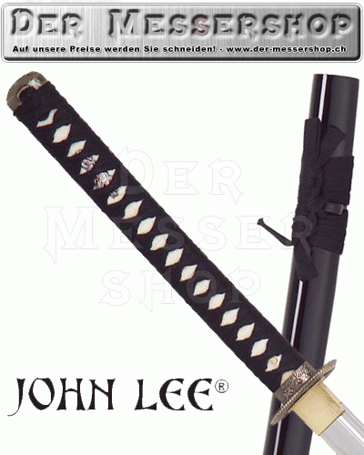 John Lee Samuraischwert-Griff Lederwicklung 31cm Tsuka Schwert Griff Katana 