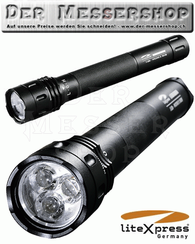 LiteXpress Taschenlampe, Workx 506, 3 Luxeon High End-LED, Schul