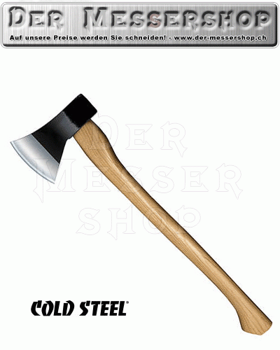 Cold Steel Axt, Modell Trail Boss, Carbonstahl 1055, Hickory-Hol