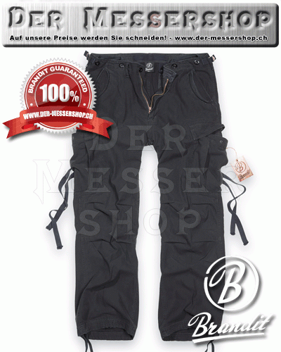 Brandit M-65 Vintage Trouser in schwarz in Gr. S