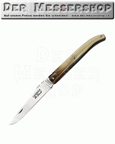 Laguiole-Messer, Sandvik-Stahl 12C27, Schalen aus Hornspitze