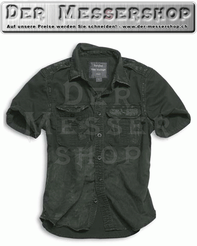 Raw Vintage Shirt, kurzarm - schwarz gewaschen