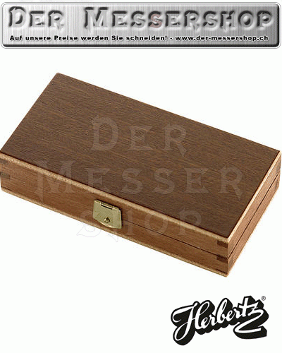 Holzbox für Taschenmesser mit Schaumstoffeinlage, Sapeli-Sperrho