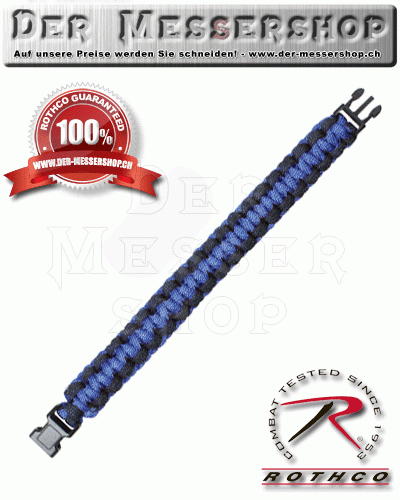 Rothco Tactical Survival Bracelet schwarz/blau