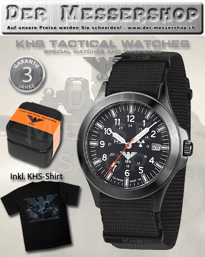 KHS Watch - Einsatzuhr H3 - Black Platoon inkl. Shirt