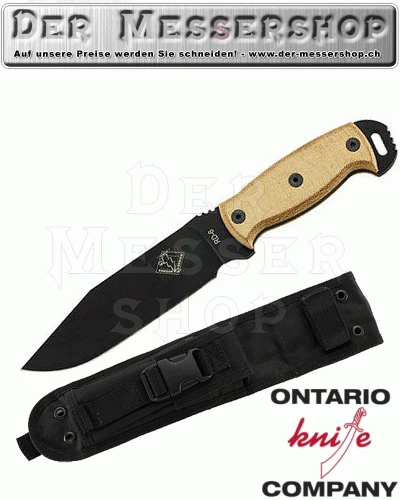 Ontario Outdoormesser, Serie Ranger RD6, Stahl 5160, Micarta, Ny