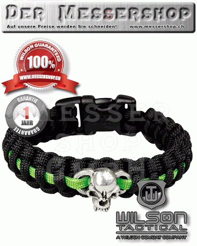 Wilson Tactical Survival Bracelet - Schwarz/Neongrün - 20,5cm