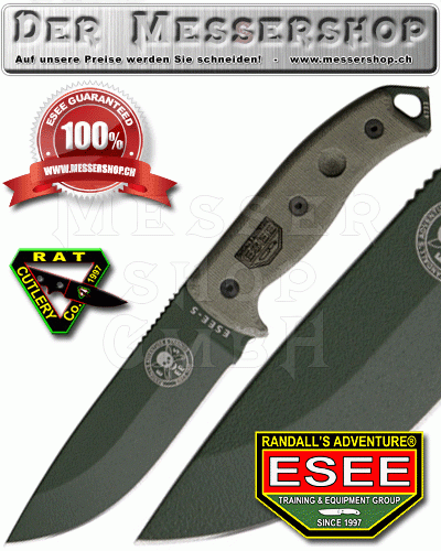 Rat / ESEE Einsatzmesser Model 5 - Survival - OD Green