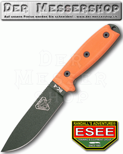 RAT / ESEE RC-4P Standard Edition mit Glattschliff - orange