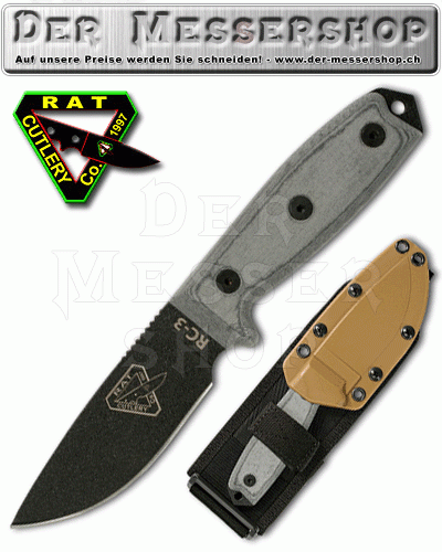 Rat Cutlery Einsatzmesser RC-3 - Glattschliff