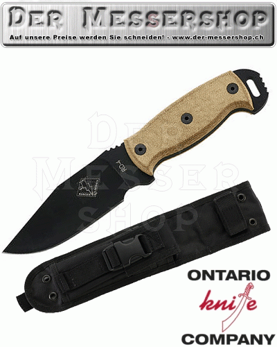 Ontario Outdoormesser, Serie Ranger RD4, Stahl 5160, Micarta, Ny