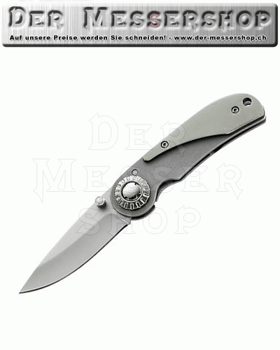 Herbertz Einhandmesser, AISI 420, Edelstahl, Aluminium, Clip