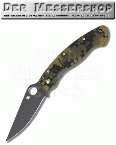 Spyderco Einhandmesser Military Camo Black Blade