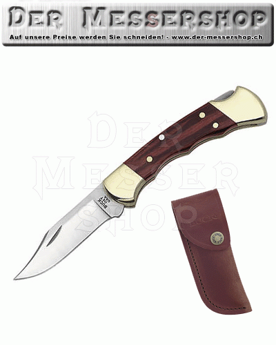 Buck Taschenmesser, Ranger Finger Grooved, Stahl 420 HC, Holzsch