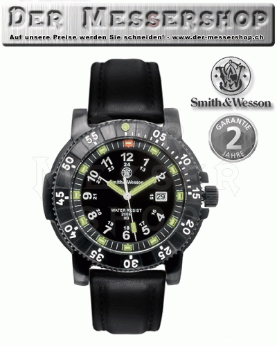 Smith & Wesson H3 Time Trouper mit Lederarmband Armbanduhr