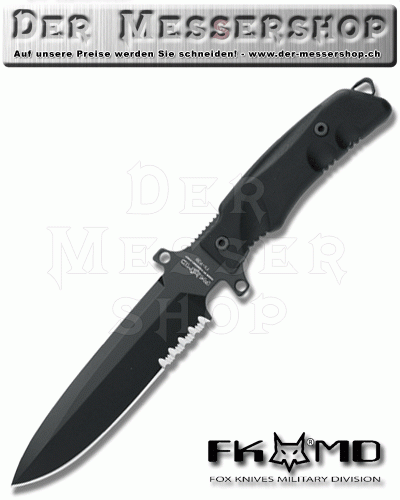FKMD Einsatzmesser Predator I, Large, Spear Point, Black