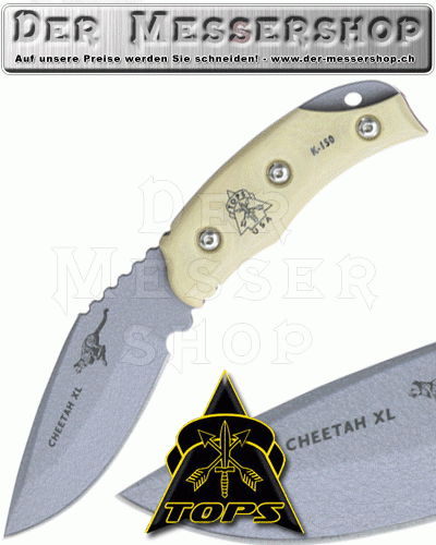 Tops Knives Outdoormesser Cheetah XL - White
