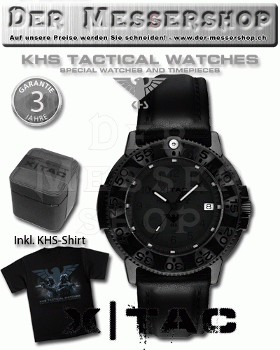KHS Watch - Armbanduhr Navigator X TAC - NXT - Lederarmband
