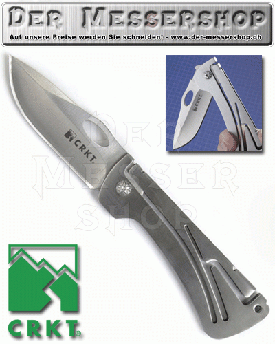 CRKT Einhandmesser Klecker NIRK&#8482;-Satin Blade, Brushed Fram