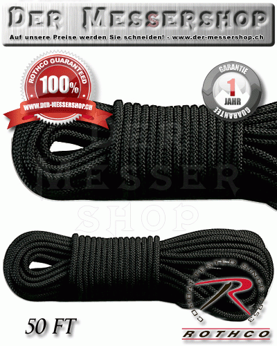 Rothco Seil Cord Utility Robe 1200LBS NYLON 50 FT - Black