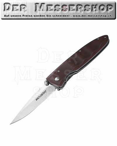 MCUSTA-Einhandmesser, VG-10-Stahl, Cocobolo-Holz, Gürtelclip