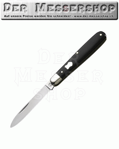 Hartkopf-Taschenmesser, 1.4034-Stahl, Ebenholz, Neusilberbacken